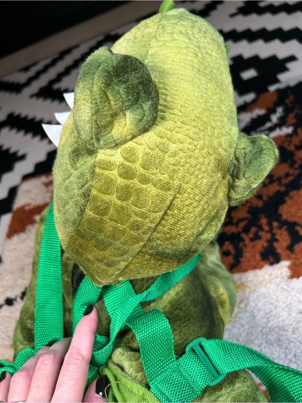 Ride along, Green Dino costume!!